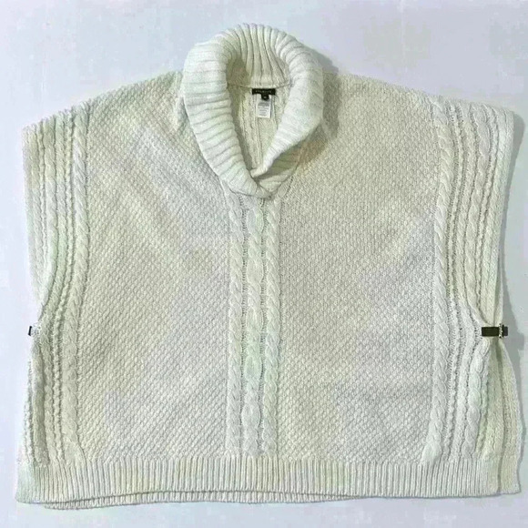 Talbots Jackets & Blazers - Talbots kitted poncho/cape with leather embellishments